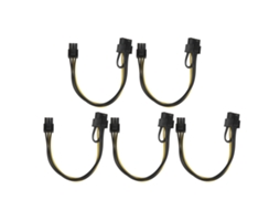 Aetheria 5pcs Cabo Adaptador de Placa de Vídeo 6pin Fêmea para 8pin Fêmea (6pin 2pin)