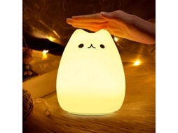 Luz Presença Gatos Yizhood 7 Cores Decoração Berçário Branco