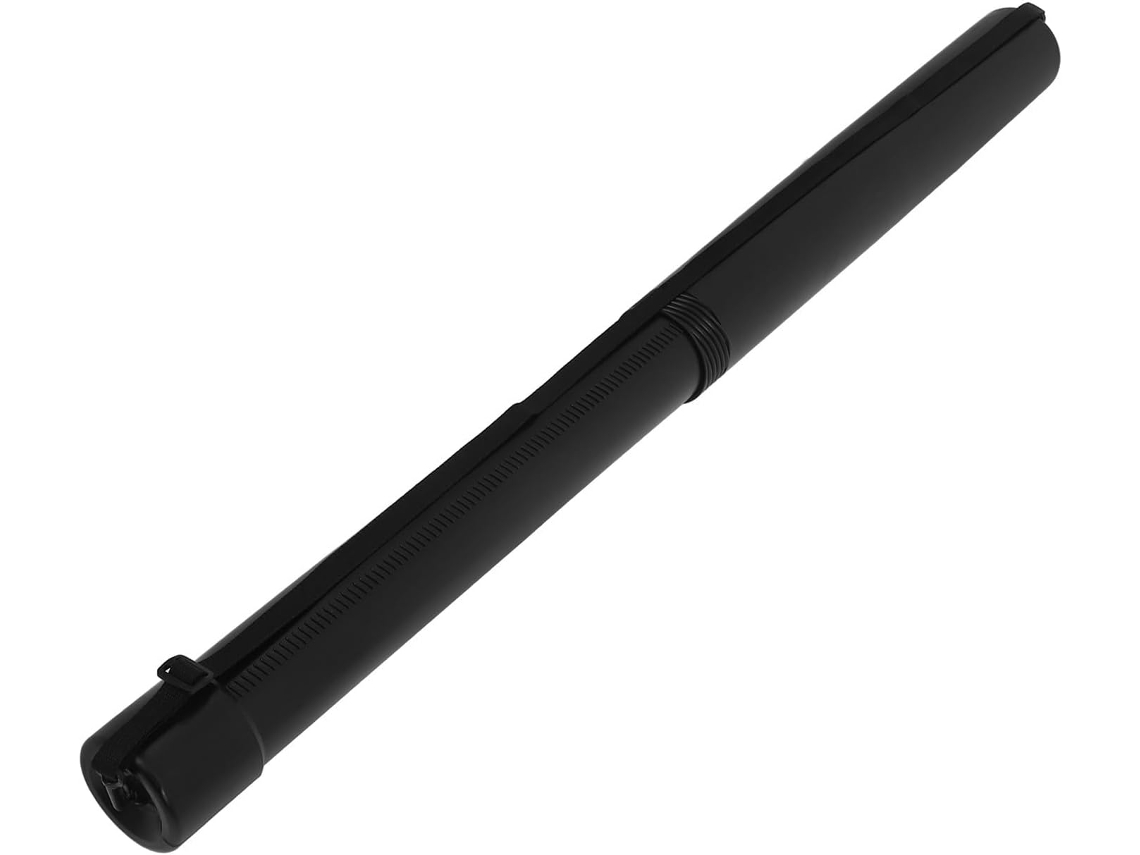 Tubo De Armazenamento Telescópico De Grande Capacidade Com Alça Ajustável, Em Plástico Preto