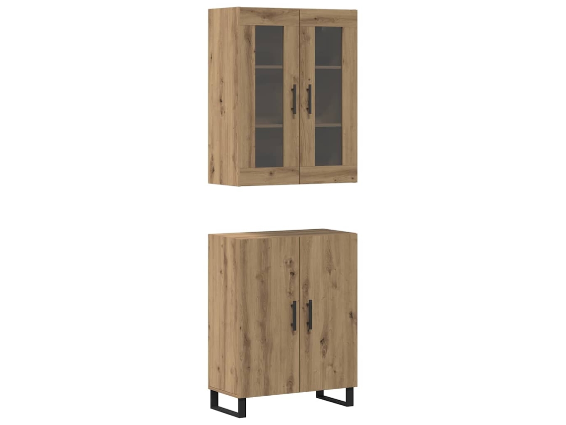 Buffê 2 Pcs Carvalho Artisiano Madeira Processada MAISON EXCLUSIVE