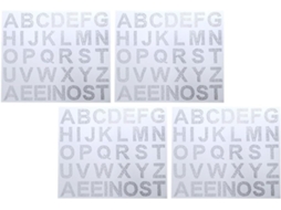 Adesivos De Letras Em Acrílico Com Strass - 4 Folhas