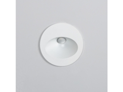 Baliza Exterior Led 3w De Embutir Na Parede Circular Alumínio Branco Coney 2700k Branco Quente