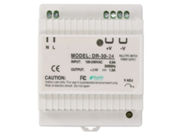 Fonte de Alimentação Din Rail Ajustável Dr 30 24 para Painel de Controle