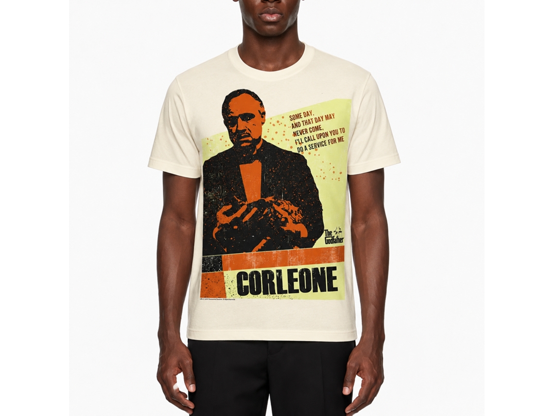 Rockinstone Godfather Corleone Solid Natural Adult T-shirt Size:xl