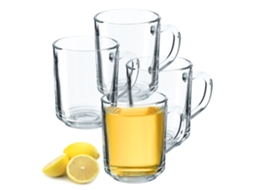 Copos para chá, café e bebidas com alças - Conjunto de 4 copos Kadax de 240 ml