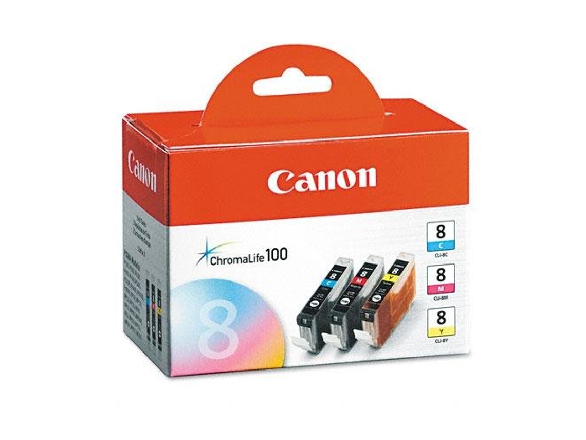 Pack 3 Tinteiros CANON CLI-8 Tricolor (0621B036)