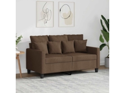 Vidaxl Sofá De 2 Lugares Tecido 120 Cm Castanho