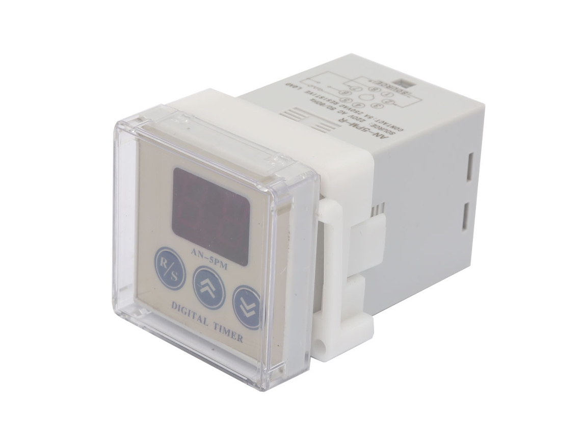 Relé Temporizador Digital de Retardo de Encendido 5pm r Ac 220v 8 Pin com Alarma | S/MARCA