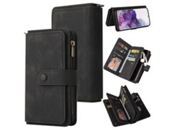 Capa De Couro Sintético Pu + Tpu Com Toque Suave Para Samsung Galaxy S20, Com Aba Horizontal, Suporte Para Cartão, Compartimento Para 15 Cartões, Cart