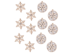 Enfeite de Natal KKVOGMLE Decorações Ornamento Pendurado Madeira Castanho