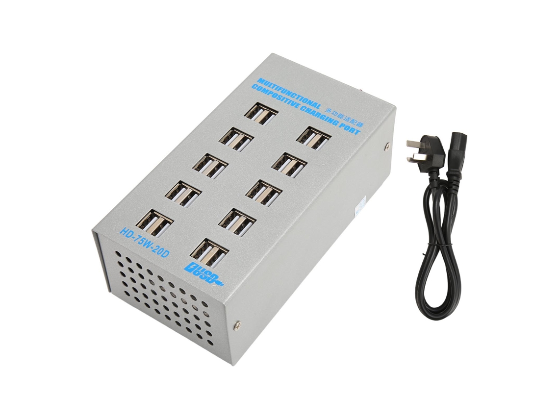 Carregador Multi porta Usb LAXISCREED 20 Portas 75w Rápido