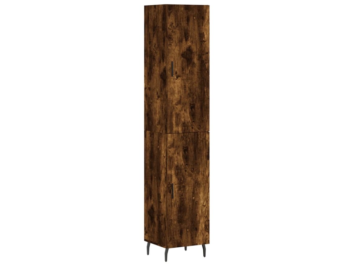 Guarda-roupa alto 34,5x34x180 cm Madeira processada Carvalho fumado EXCLUSIVO MAISON