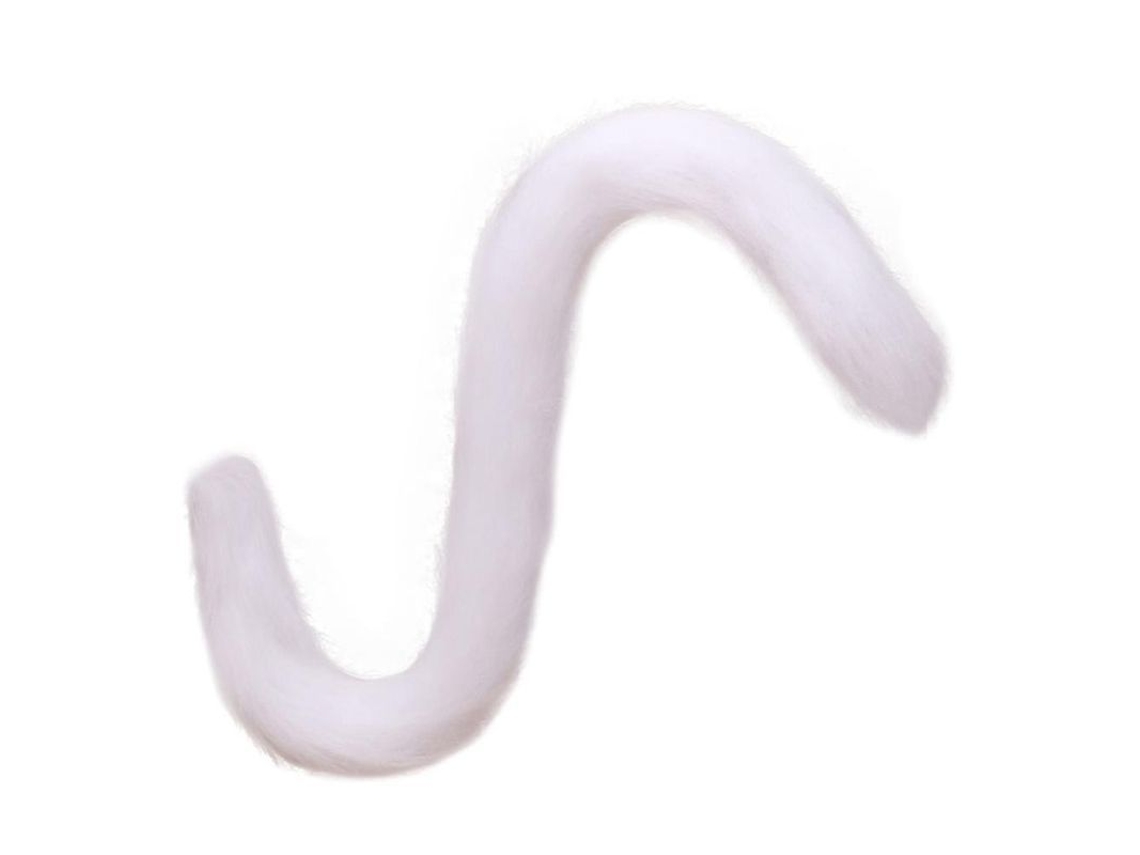 2026 cola de Gato Mono 80cm de Pelo Falso Blanco para Fiesta Halloween Disfraz Anime