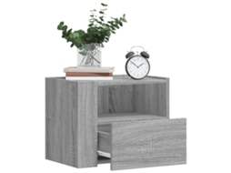 Vidaxl Mesa De Cabeceira De Parede 45x30x35 Cm Cinzento Sonoma