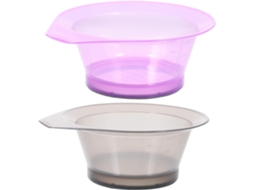 Conjunto de 2 Tigelas de Plástico para Tintura de Cabelo, Lavanda, Cor Aleatória.