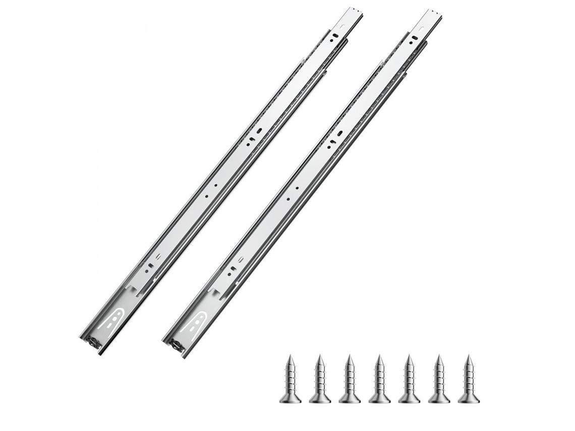Conjunto De Corrediças Laterais Para Gavetas 50 Cm Com Capacidade De 45 Kg Tekmaquinas