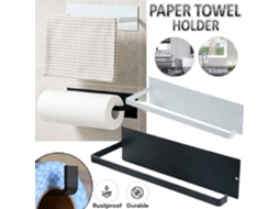 Peça Suporte Para Toalhas De Papel Cabide Prateleira De Cozinha Organizador Embaixo Do Armário Rolo Copo Branco SUNNY SPACES