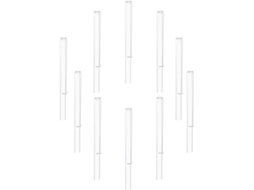 Conjunto de 5 pares de alfinetes de acrílico transparente para partituras, ideais para fixar páginas e facilitar o armazenamento de livros.