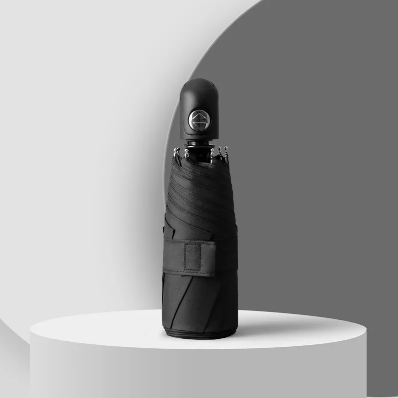 Guarda chuva Compacto e Moderno MDUG com 8 Varetas, Automático (preto 8k)