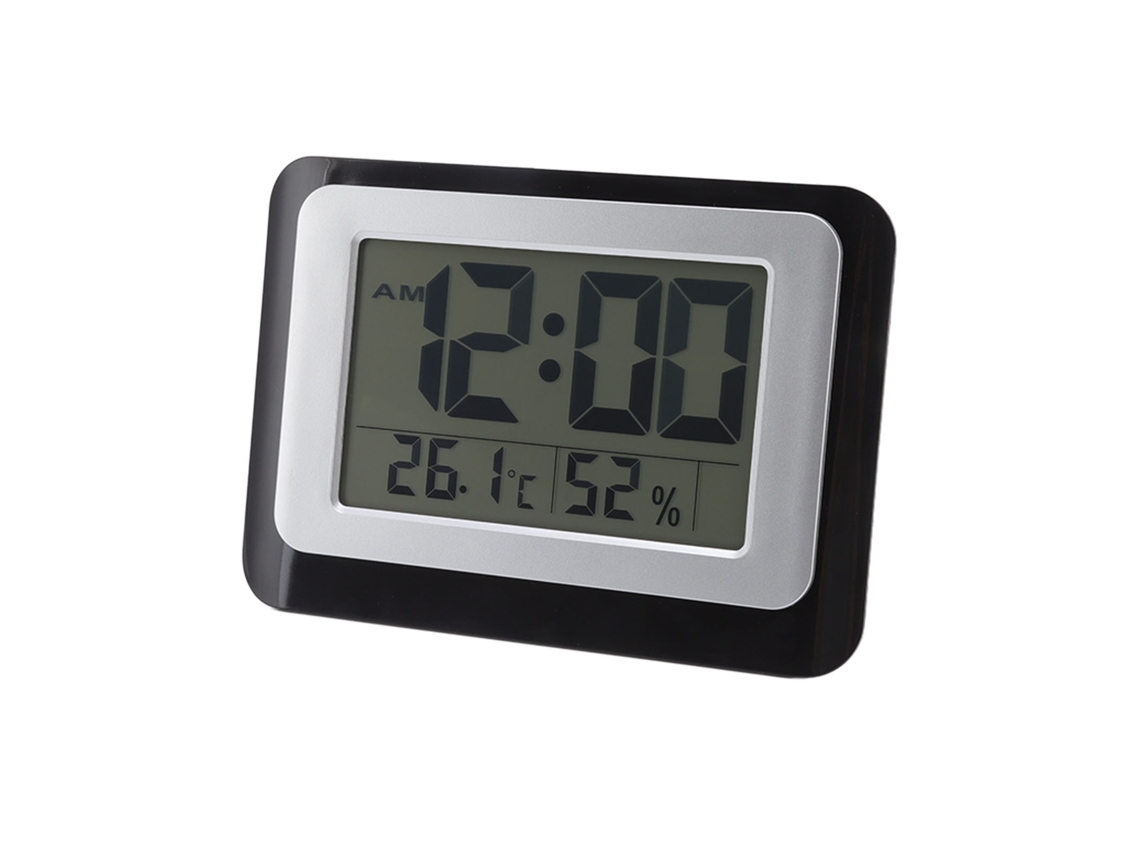 Reloj Digital Pantalla Grande Luz Azul Con Temperatura Y Humedad Para Oficinas