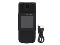 Câmara Corporal Mini 1080p Visão Noturna Infrarroja Detecção De Movimento Lente Rotatória 180 Graus Tela De 1.54 Polegadas