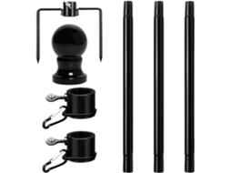 Kit de Mastro para Bandeira Mastro para Bandeira Externo, Ajustável, 1,2 M de Altura, Robusto Feito de Aço Inoxidável CHABERLU