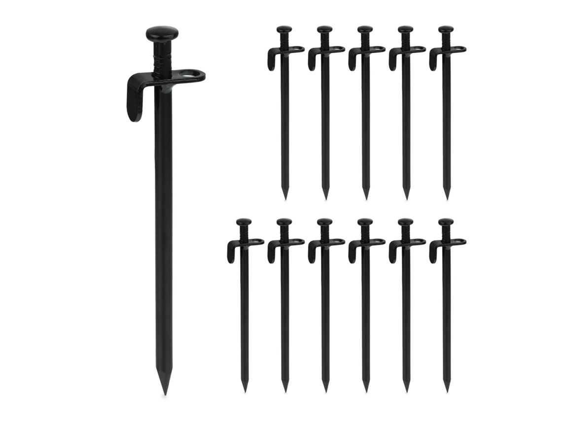 Conjunto Com 12 Estacas Para Barraca Em Aço Inoxidável