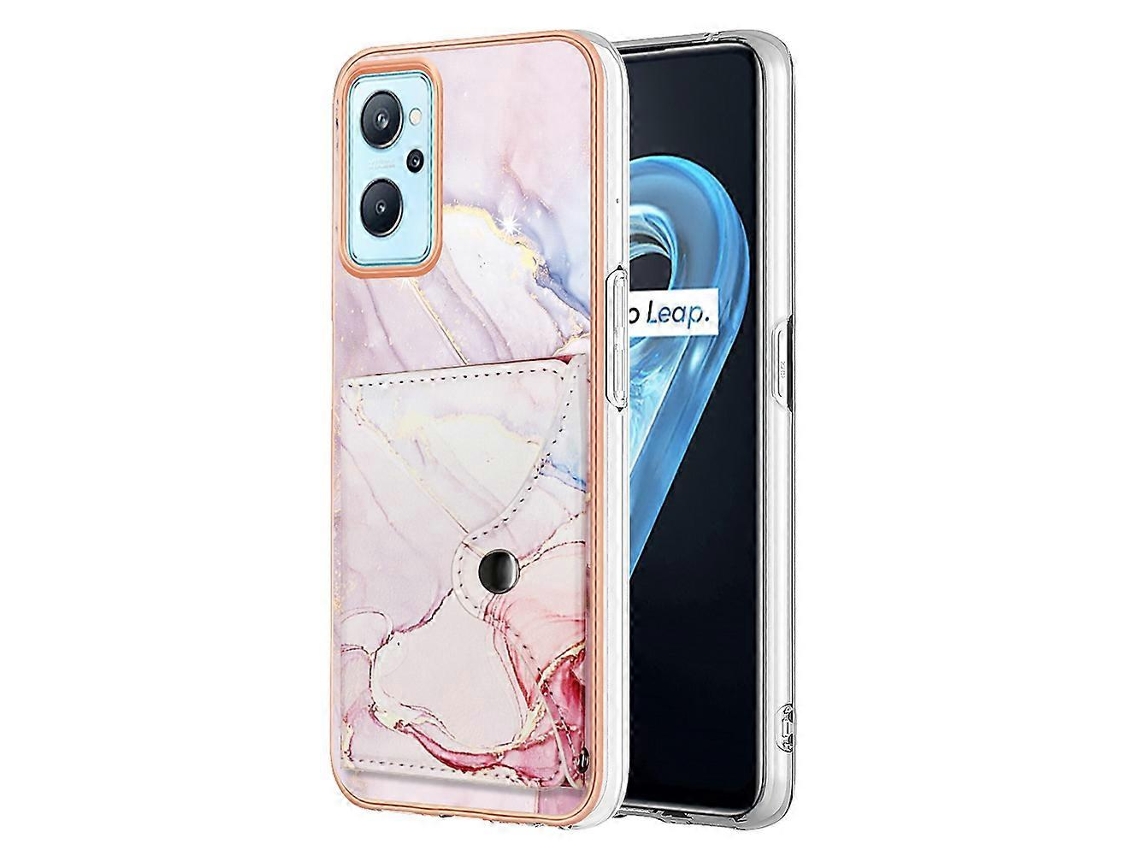 Capa De Celular Com Estampa De Mármore E Compartimento Para Cartão Imd