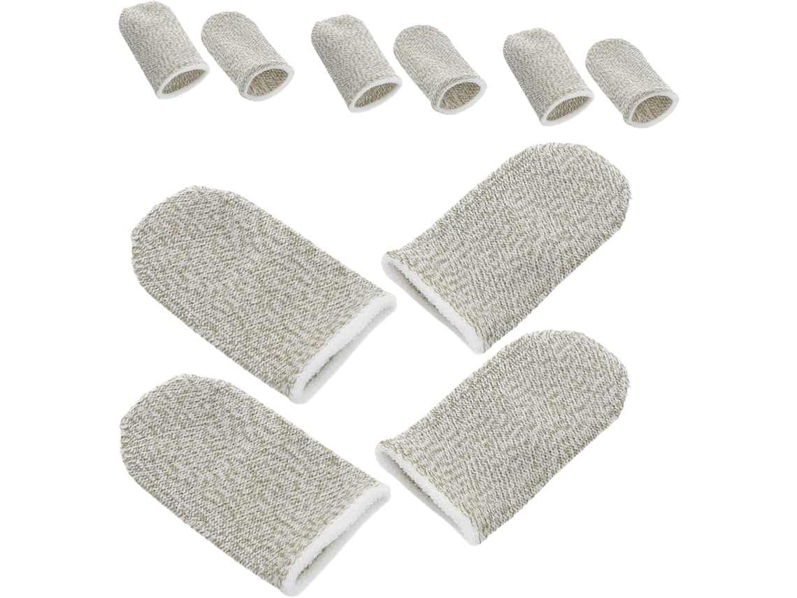 Nuobesty Pacote Com 10-dedeiras Brancas De Algodão E Chinlon Para Jogos Em Dispositivos Móveis, Resistentes Ao Suor