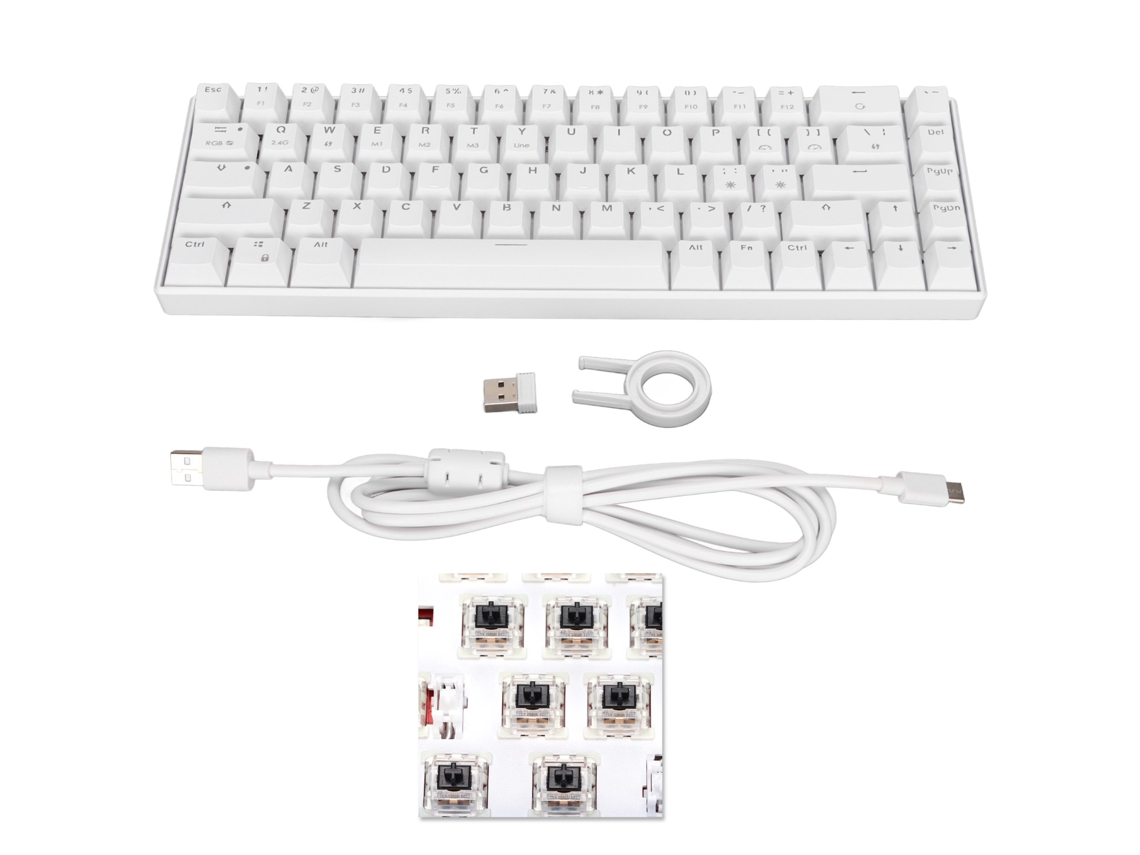 Teclado Mecânico Gamer Rgb Com 68 Teclas