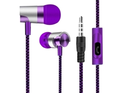 Fones de Ouvido Sem Fio MDUG com alto-falantes, microfone de metal reforçado e entrada auxiliar (roxo)