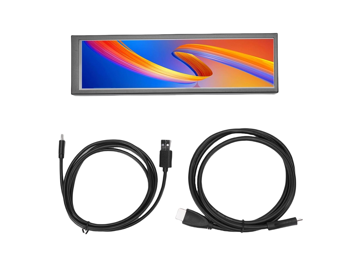 Monitor de Temperatura para Pc de 8 Polegadas, Resolução Hd 1920 X 480, Amplo Campo de Visualização. SFUSHOS