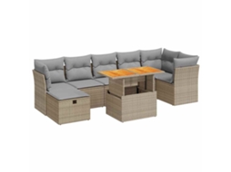 Garden Sofa Set, Garden Sofa Sets Vidaxl Bege Rattan / Vime (n/a)