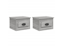 Conjunto de mesas de cabeceira de parede Cinzento Sonoma MAISON EXCLUSIVE 41,5x36x28 cm