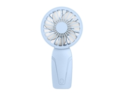 Ventilador Portátil Recarregável De 600mah Com 3 Velocidades, Silencioso E Ideal Para Uso Externo, Na Cor Branca.