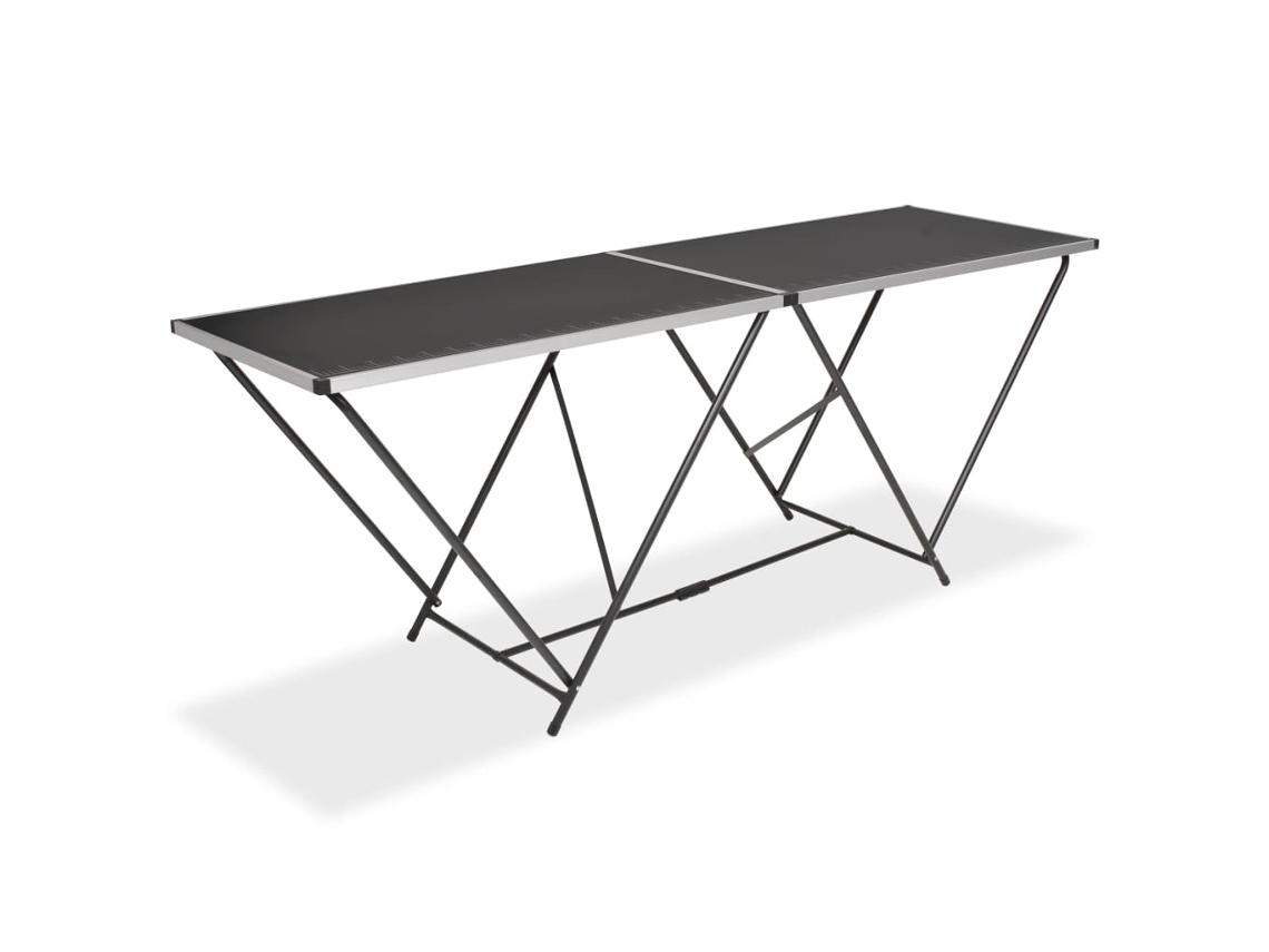 Vidaxl Mesa/bancada De Trabalho Dobrável Mdf E Alumínio 200x60x78 Cm