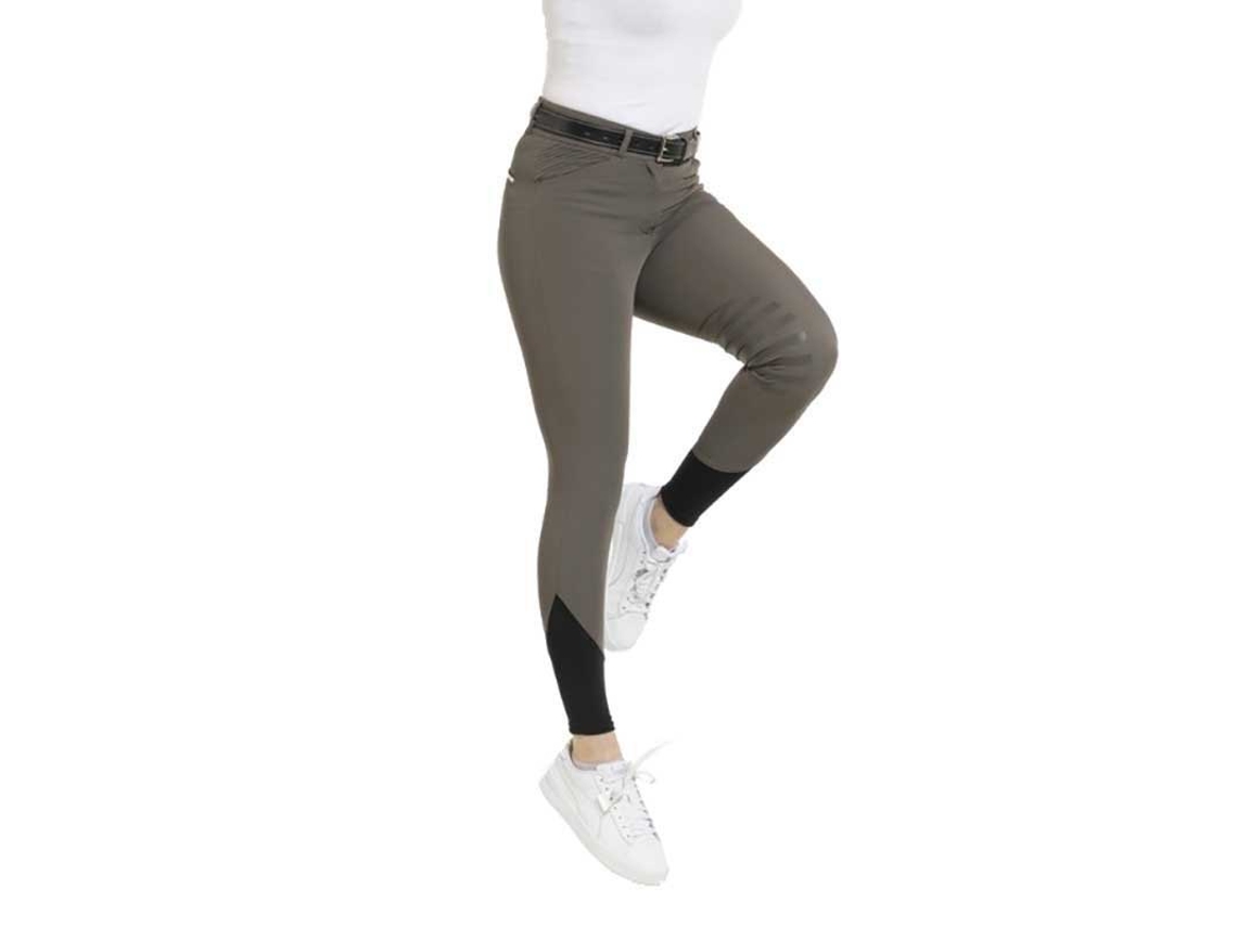Calça de Montar com Reforço de Joelho de Silicone Josephine Cinzento 36Equitheme