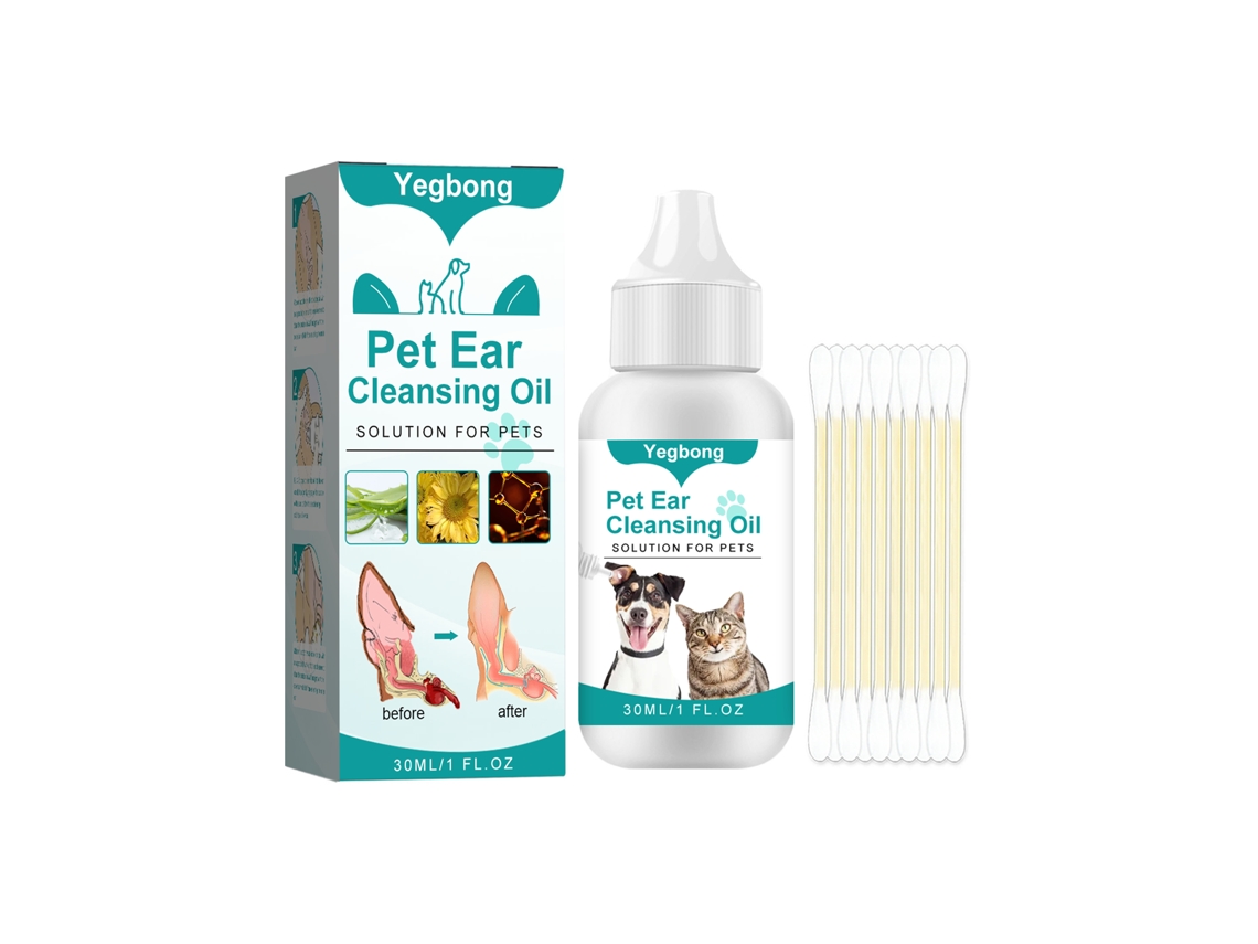 Óleo Limpeza Ouvido Cães Gatos Yegbong
