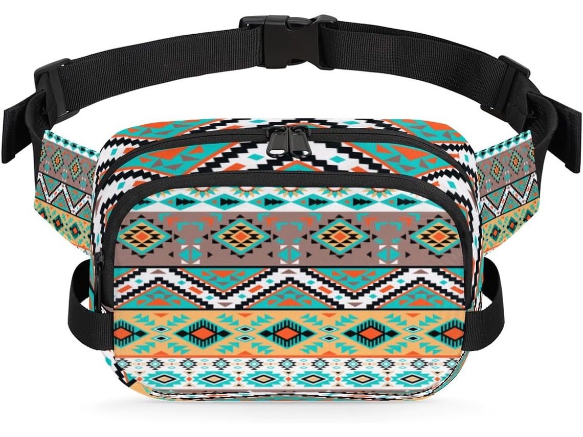 Pochete Geométrica Boêmia Étnica para Mulheres 22 8 X 6 3 X 15 5 Cm Design Diy Pa Impermeável de Alta Qualidad