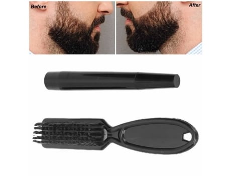 Qi112314 kit de preenchimento de lápis de barba preta para homens caneta de enchimento de escova de barba FAFEICY