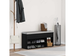 Vidaxl Banco Sapateira 102x30,5x45 Cm Carvalho Preto