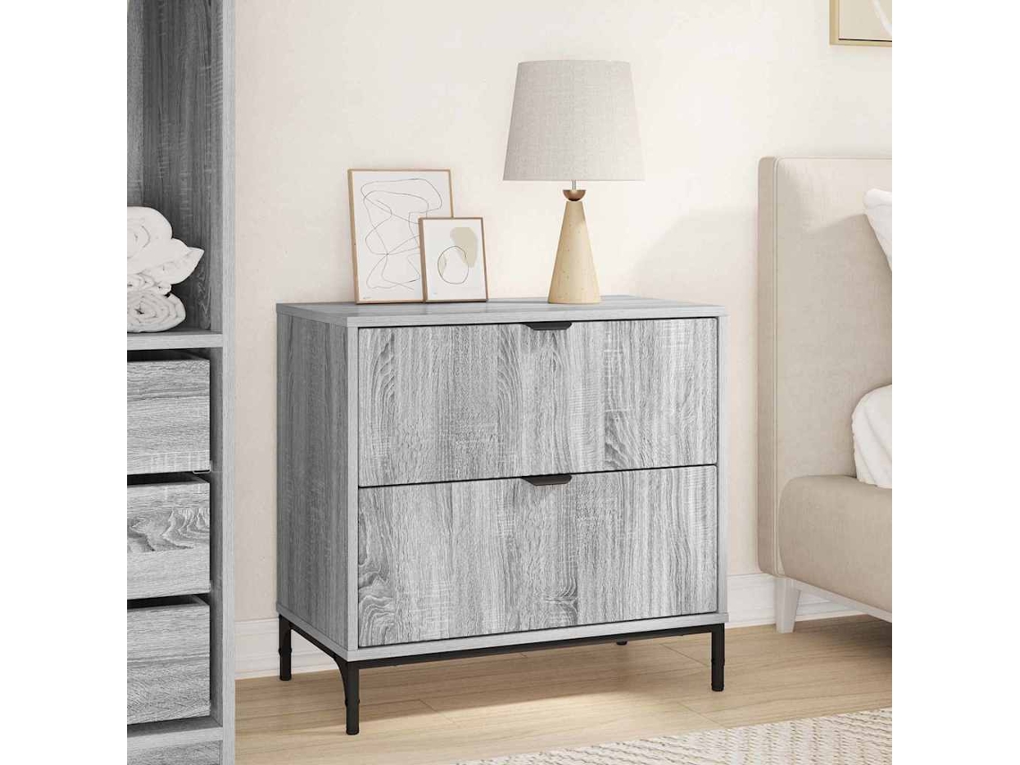 Vidaxl Mesa-de-cabeceira Sonoma Cinzento 63.5 X 36 X 61 Cm