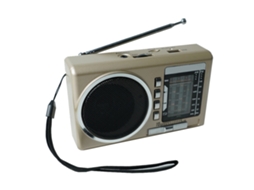 Baok-rádio Portátil Fm Multibanda Com Slot Para Cartão Usb Recarregável Vintage Retrô Para Idosos Ouro