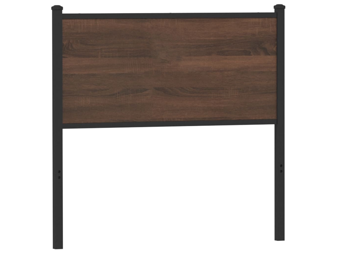 Vidaxl Cabeceira De Substituição 90 Cm Derivados Madeira/aço Carvalho Castanho