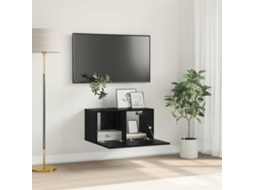 Vidaxl Conjunto De Móvel De Tv Montado Na Parede Preto 60 X 30 X 30 Cm