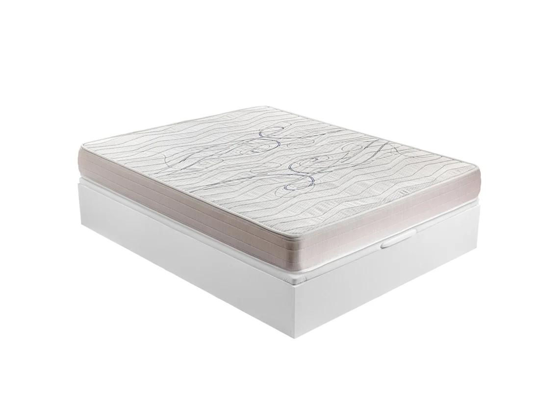 Pack ROYAL SLEEP Sommier Branco + Colchão Visco Xfresh Premium (105 x 190 - 53 Cm de Altura)