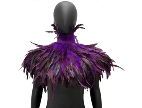 Gravata Para Festa Unissexo Giecy Capa Penas Adultos Gótica Xale (tamanho Único)