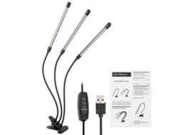 Luz de Crescimento Led de Espectro Completo 30w com 3 Tubos | S/MARCA