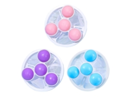 Pack 3 Filtros De Pelos Para Máquina De Lavar - Removedores De Cabelo - Bolas De Lavagem - Pp/poliéster - Rosa/roxo/azul