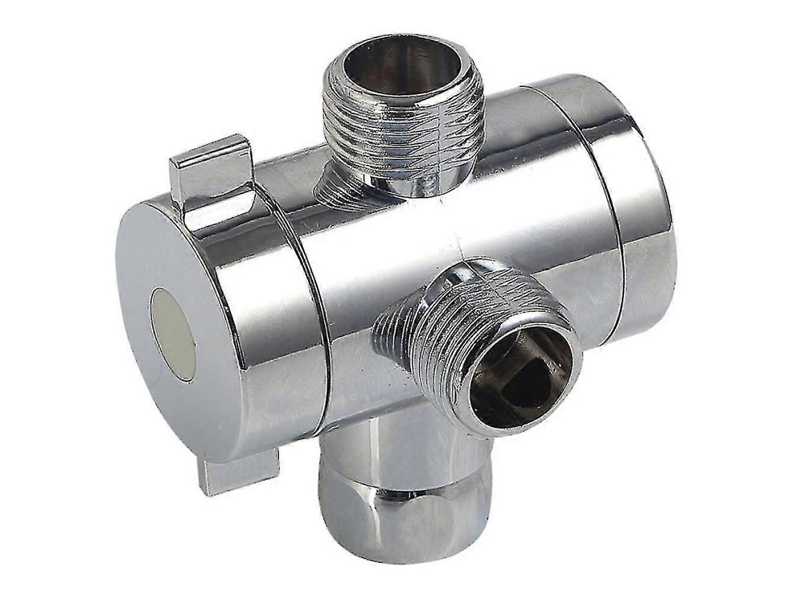 Válvula desviadora de ducha, 3 vías, con conector y mezclador de agua, plata | S/MARCA